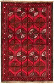 Vintage Hand-Knotted Area Rug 3'6" x 5'6" Traditional Wool Carpet