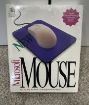 Vintage Microsoft Mouse In Box Sealed 1993 Serial &PS2 Version Unopened