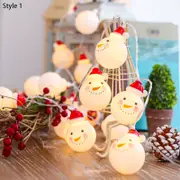 2m 20LED String Light Christmas Decoration String Light Battery Powered Santa Claus Snowman Fairy Light Waterproof Christmas Tree Decoration Light