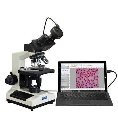 OMAX 40X-2000X Binocular LED Phase Contrast Compound Microscope with 10MP Camera