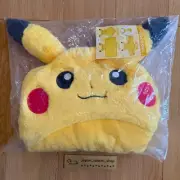 Pikachu 3-in-1 Hooded Blanket Poncho Cape Plush Soft Pokemon Cosplay Gift Japan