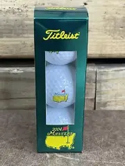 2004 The Master’s Sleeve Of 3 Golf Balls Titleist