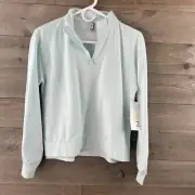 Z By Zella Girls Sweatshirt Long Sleeve 1/4 Zip Blue Glacier Size XL 14 16