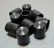 10PCS 14x16mm Black Plastic Potentiometer Knob 6mm Shaft