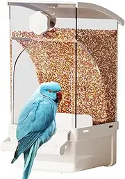 Automatic Bird Feeder for Cage - Bird Food Dispenser | Treats Dispenser, Cage Accessories for Cockatiel Cockatoo Canary Conure