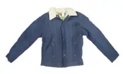 Vintage NOS Key Imperial Boys Youth Size 18 Sherpa Lined Denim Trucker Jacket