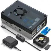 Case for Raspberry Pi 4 Raspberry Pi 4b Case with Fan 35mm with 5V 3A Power S...