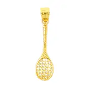 14K Gold 24MM Tennis Racket Charm