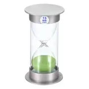 15 Minute Sand Timer, Sandy Clock Count Down Sand Glass, Green Sands