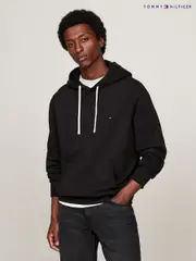 Tommy Hilfiger Black Essential Fleece Hoodies (F20534) | $208