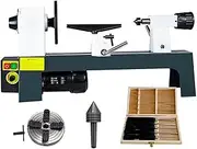 550W 12 * 7.87in Multi-function Mini Woodworking Lathe, Speed ​​650-3200RPM, With 6in 4-jaw Single-action Chuck And 5-piece Turning Tool