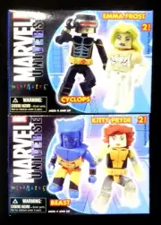 miniMates X-Men Ser 13 Set of 2 Cyclops Emma Frost Kitty Pryde Beast NewMarvel