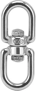 Double Ended Swivel M5 Eye Hook, Heavy Duty 304 Stainless Steel Swivel Ring Double Ended Swivel Eye Hook, Connectors for Swings, Hanging Chairs, and Heavy Lifting Applications (M12)