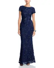 Aqua Sequined Gown - Exclusive