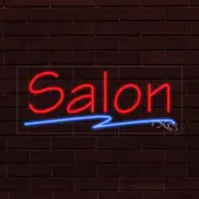 BRAND NEW "SALON" w/UNDERLINE 32x13X1 INCH LED FLEX INDOOR SIGN 30402