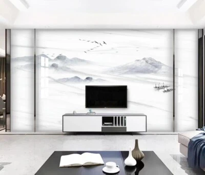 3D Grey Mountain G14012 Wallpaper Wall Murals Removable Self-adhesive Honey