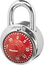Master Lock 1504D Locker Lock Combination Padlock, 1 Pack, Red