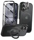 for iPhone 16 Plus Case, Built-in Screen Protector & iPhone 16 Plus 6.7" Black