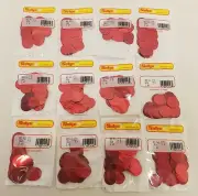 Lot of 900 pcs Vintage Sulyn Metallic Red Round Paillette Sequins Sewing Crafts