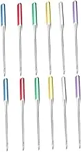 ULDIGI 12 Pack of Sewing Machine Needles Regular Point for Knits Cotton Chiffon Thicker Fabrics Flat Shank Random Color