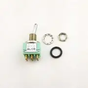 Alcoswitch MTE206R, DPDT ON-(ON), Sealed Mini Toggle Switch 6A@125V, 4A@28V DC