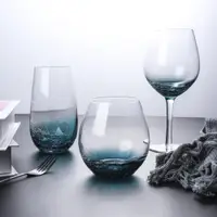 在飛比找ETMall東森購物網優惠-北歐冰裂紋水晶玻璃紅酒杯香檳杯水杯圓形甜品杯果汁杯酒柜餐桌杯