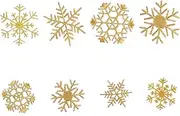 BATHVEVE 8pcs Christmas Snowflake Appliques Decorative Sewing Patches Cloth Patch for DIY Clothing Decoration Soft for Festive Atmosphere Random Styles