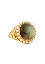 Missoma X Harris Reed Labradorite 18kt Gold-plated Ring - M M