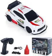 wheelfun 1/43 High Speed Polo RC Drift and Rally Car with 4-Wheel Drive 2.4 GHz Radio Control Motor Electronic (ESC) Servo Motor Battery Ready to Use Mini Model Toy Gift