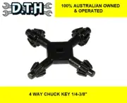 HEAVY DUTY 4 WAY DRILL CHUCK KEY 1/4'' - 3/8''