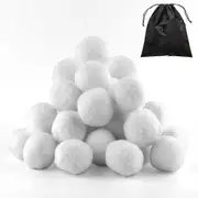 25 Pack Snowball Indoor Snowball Fight Fake Snowball With Bag For Kids Adults Playwhite