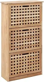 Shoe Cabinet, Shoe Storage Rack Shoe Organiser Shoe Cupboard Shoe Storage Cabinet 55x20x104 cm Solid Walnut Wood