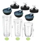 Accessories for Nutri Ninja Bullet Parts Auto IQ 1500 1000 900 Cups Blades Lids