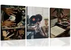Black Woman Wall Art Set of 3 Fashion African American Women Wall Decor Trend...