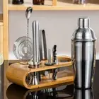 10pcs Cocktail Shaker Set Stainless Steel Bartender Kit Cocktail Party Bar To QM