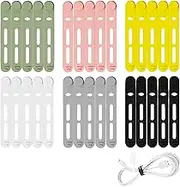30 PCS Colour Cable Ties, Silicone Cable Straps, Reusable Cable Ties, Snap Cable Tidy Clips, Cables Ties Organiser for Organising and Storing Charging Cables, Audio Cables