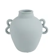 Maine & Crawford Ollie 18cm Textured Stoneware Flower Vase Home Room Decor Blue