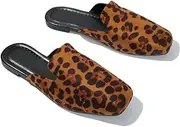 [ZJWBB] Mules for Women Flats Shoes: Comfortable Slip On Casual Work Shoes Backless Slides Loafers Round Toe Womens Mules