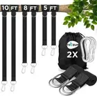[NEW 2024] TECEUM Tree Swing Straps Hanging Kit (Set of 2) – 5 Ft – Heavy-Duty C