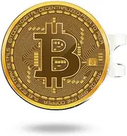 HODL 21 Bitcoin Golf Ball Marker with Magnetic Hat Clip Set - Men's and Women's Golf Accessories and Gift Ideas - 2 Bitcoin Ball Markers - Removable Attaches Easily to Golf Cap