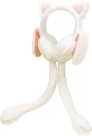 [Generic] Rabbit Animals Girl Headbands Ear Muffs The Animal Headbands for Headbands Furry Ear Muff Winter Earmuff Women Ear Warmer Earmuff White Plush