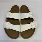 Birkenstock New w/ Box Arizona White Birkibuc Vegan Regular Width - Select Size