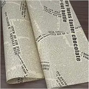 Wrapping Paper Kraft Paper DIY Handmade Newspaper Pattern Birthday Wrapping Book Cover Paper Bouquet Paper (Color : D)