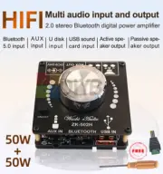 AP50L Bluetooth 5.0 Audio Digital Power Amplifier 50W*2 Stereo Board AUX 12V 24V