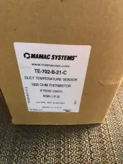 MAMAC SYSTEMS TE-702-B-21-C DUCT TEMP SENSOR 1.8K OHM THERISTOR 8" PROBE