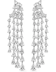 [SALLY SKOUFIS] Vivacious Grande Earrings with Diamonds in Silver