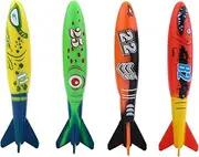 Diving Toys, 4pcs Plastic 5.51inch Swimming Pool Diving Toys Mine Shape Diving Toys for Swimming Training