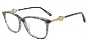 Chopard Demo Rectangular Ladies Eyeglasses VCH284S 01DZ 54 Azure Grey Black