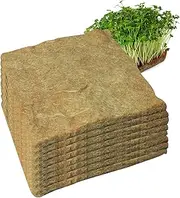 8Pcs Hemp Mats for Growing Microgreens 10x10'' Microgreens Growing Kit Jute Mat Organic Seed Sprouts Growing Mat for Seed Starter Trays Yard Supplies