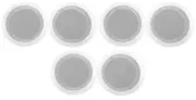 (6) Rockville CC65T White 6.5" Commercial 70v Ceiling Speakers For Restaurant